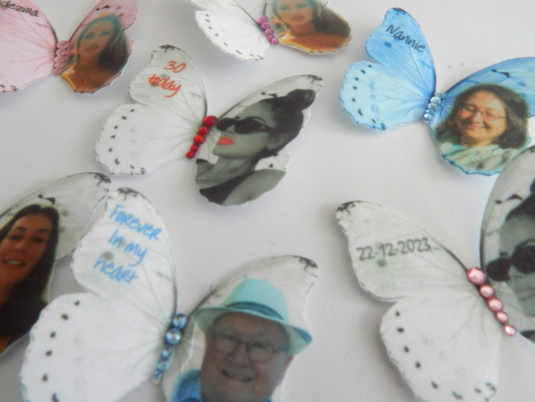 personalised silk butterfly hair clip