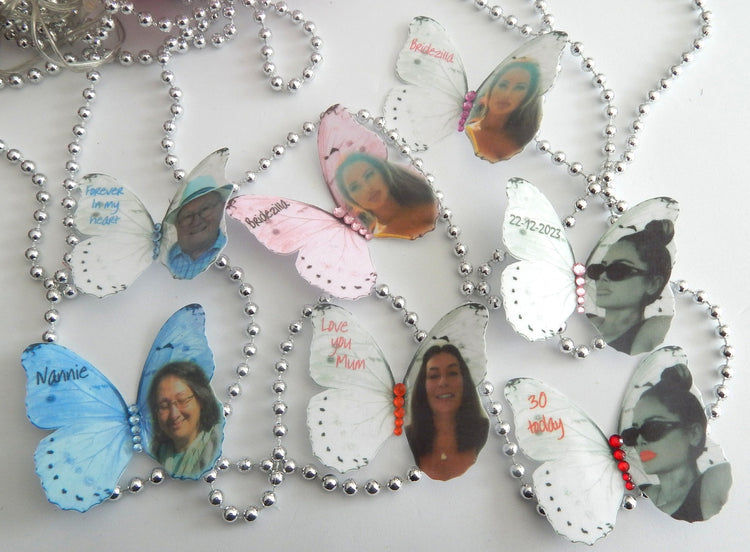 Personalised photo Butterflies,hair accessory, and made butterfly hair clip, butterflies