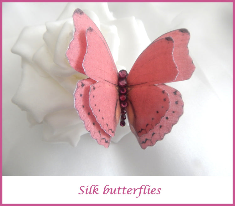 Butterflies, wedding party, prom, hair accessories ,handmade butterflies in various colours