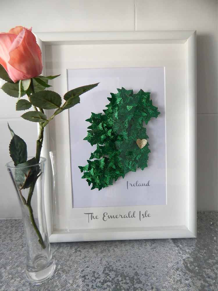framed map of ireland 3d picture