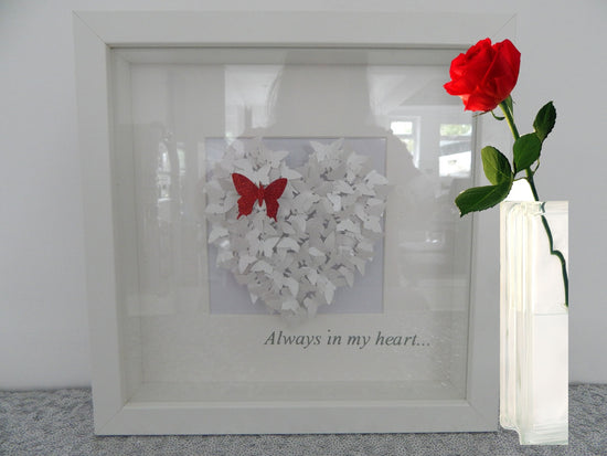 White Butterfly heart picture