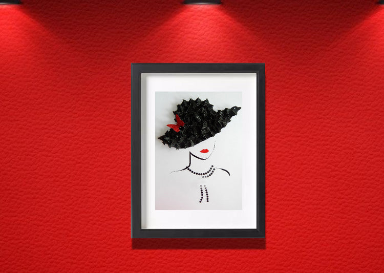 Elegant Fashion Statement piece,Initial 3d personalised butterfly picture