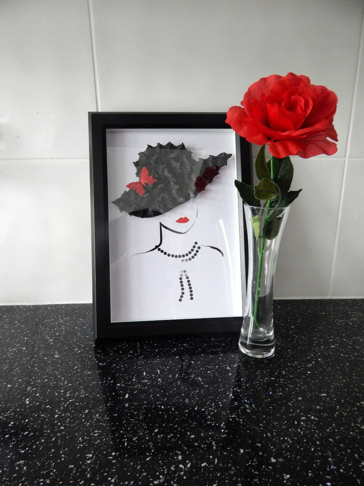 Elegant Fashion Statement piece,Initial 3d personalised butterfly picture