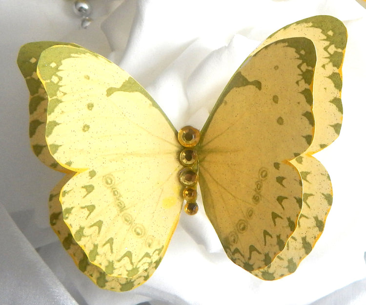 Beautiful yellow Butterflies decor, double layered stunning, stickers butterflies