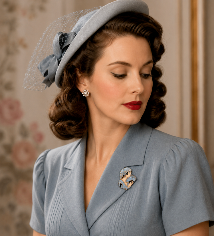 1940s-inspired a decorative brooch