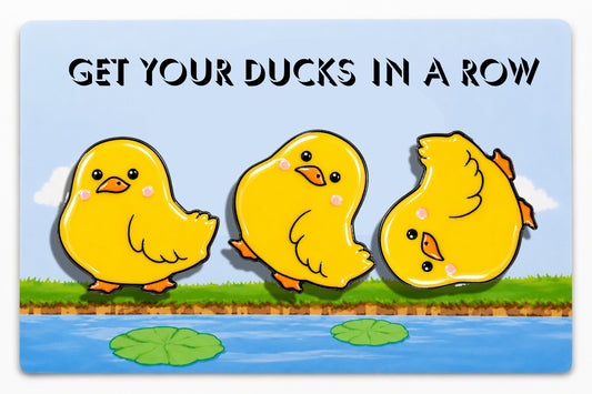 Cute Chick Pin or Magnet | Get Your Ducks in a Row Gift | Funny Bird Brooch | Handmade Recycled Tin Chick | Quirky Gift for Bird Lovers