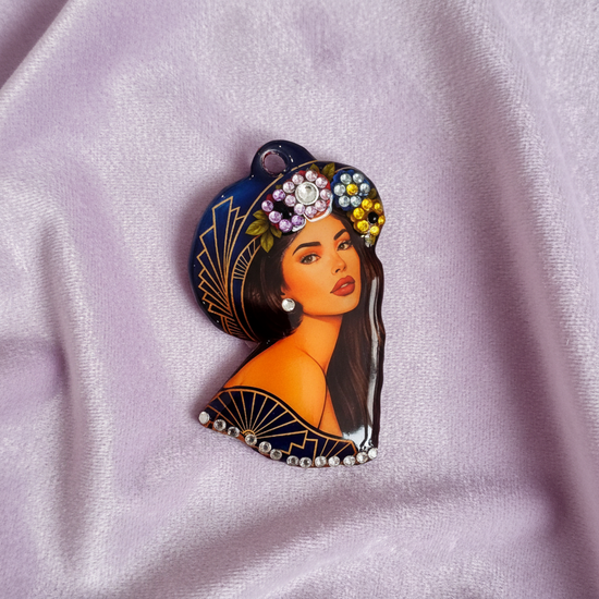 Art deco brooch handmade