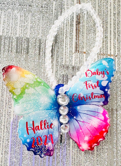 FIRST BABY'S first CHRISTMAS TREE HANGING made from tin soda cans