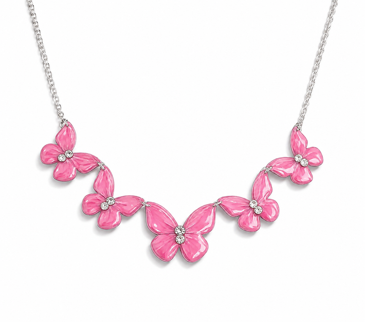 Butterfly handmade jewellery. Necklace and large stud earrings. Completely unique statement pieces