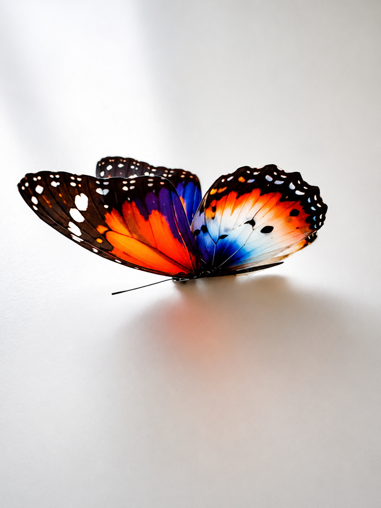 Set of Colourful butterflies . Handcrafted