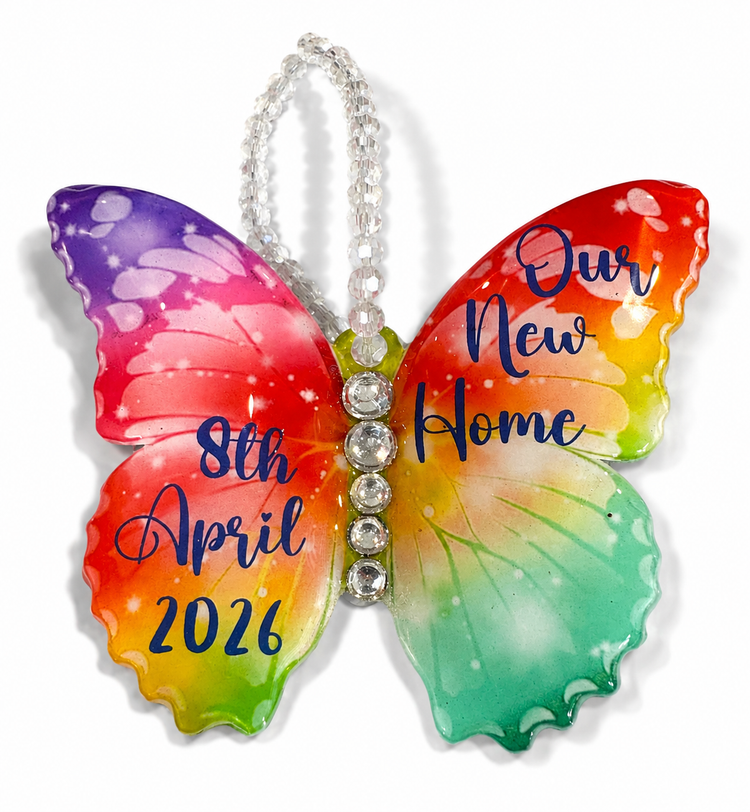 personalised butterfly tree ornament