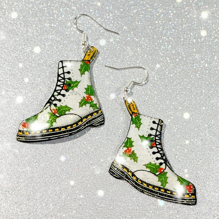 holly dr marten boots dangle earrings