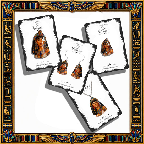  Egyptian-style pharaoh necklace or earring set 