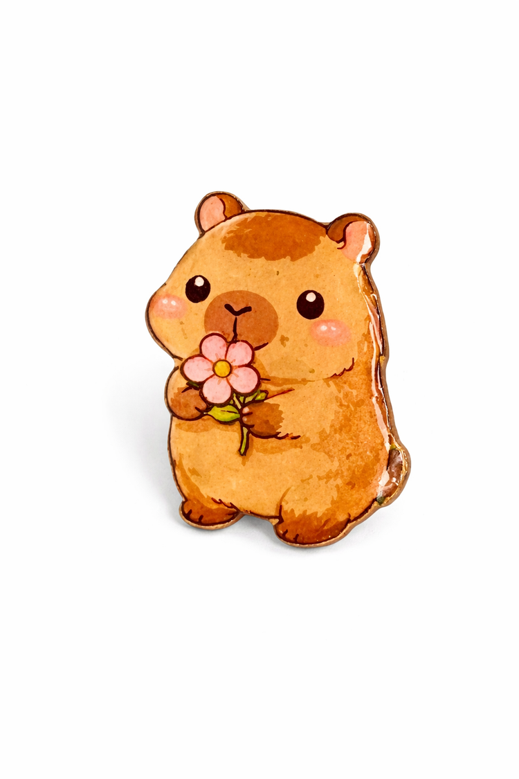 cute Capybara enamel pin