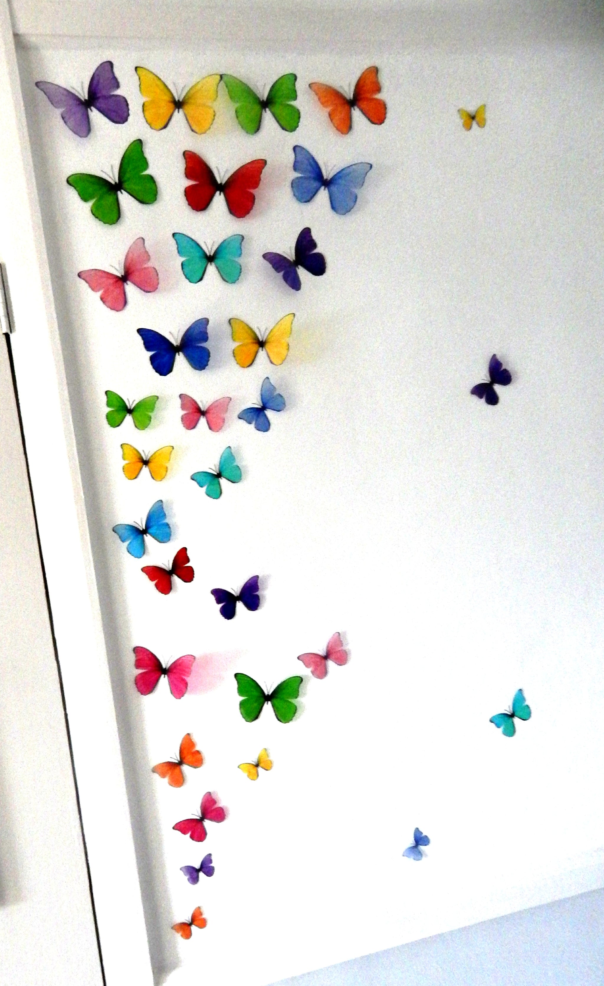 Butterfly wall display, butterfly lamp decor. Butterfly lights, unique ...