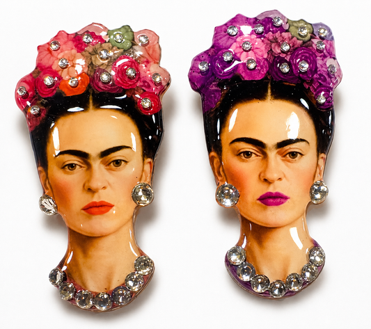 Freida Kahlo handmade brooch by flutterframes 2