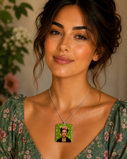 Frida Kahlo pendant handmade