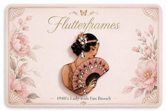 Hollywood Style Lady Brooch: Art Deco Inspired jewellery