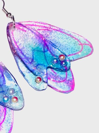Handmade  Mermaid Fairy Wing Earrings