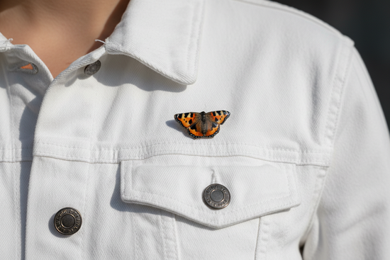 Tortoiseshell Butterfly  brooch and other  British butterflies