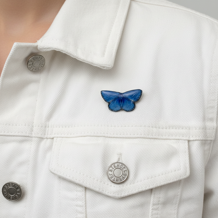 Common Blue butterfly pin
