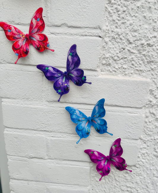 weatherproof colourful butterflies handmade