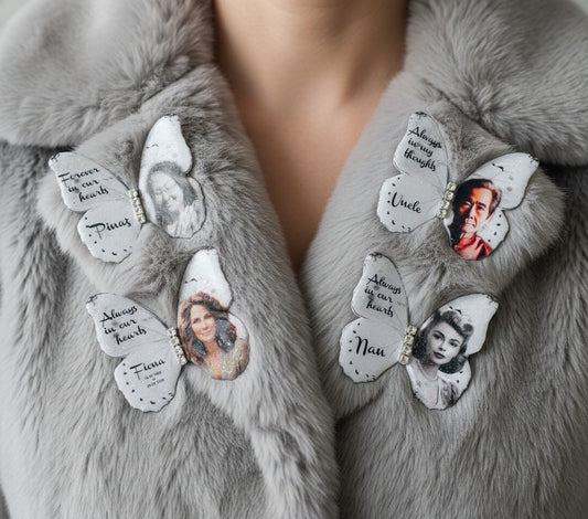 Personalised photo butterflies. Memorial keepsake