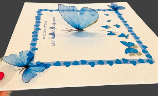 Beautiful personalised butterfly card