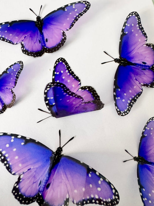 3d purple butterfly wall stickers