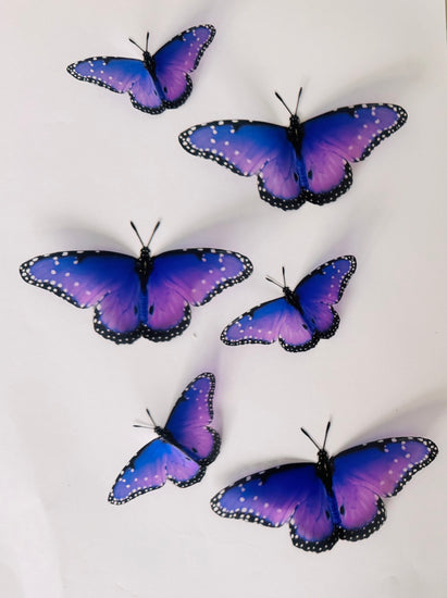 pretty 3d purple butterfly stickers