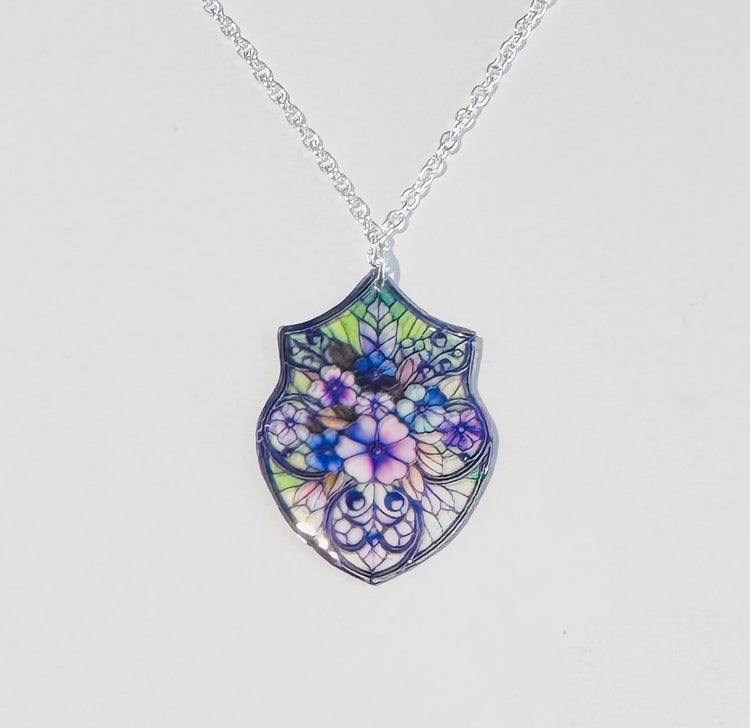 Stained glass style Church window necklace Totally unique