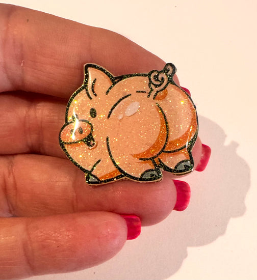 Cheeky pig enamel Pin