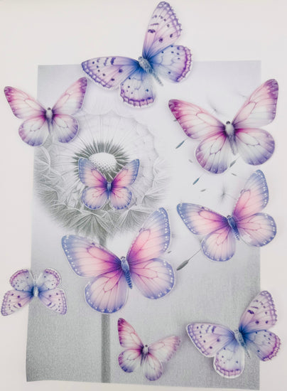 lavender colour 3d butterfly stickers Wedding decor