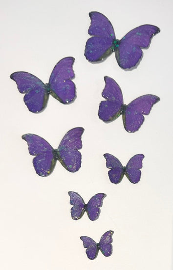 unique purple Metal 3d Butterfly, decor embellishments. Metal butterfly wall art