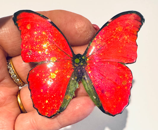 pink metal butterfly wall decorations