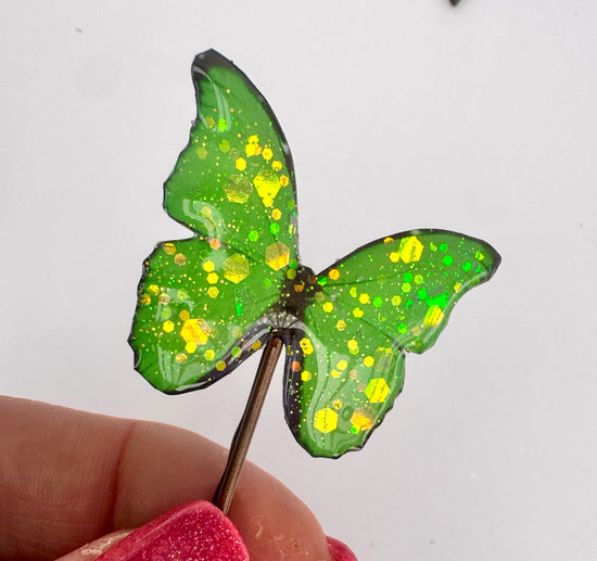 green Butterfly Bobby Pin.