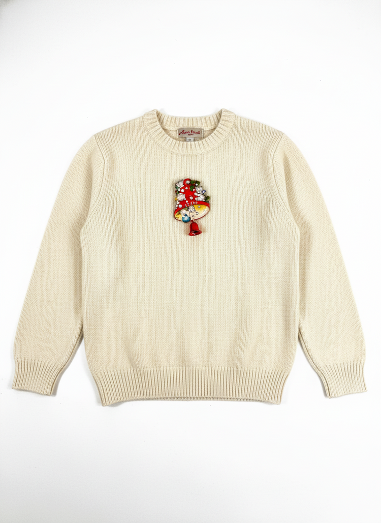 Christmas bell personalised brooch