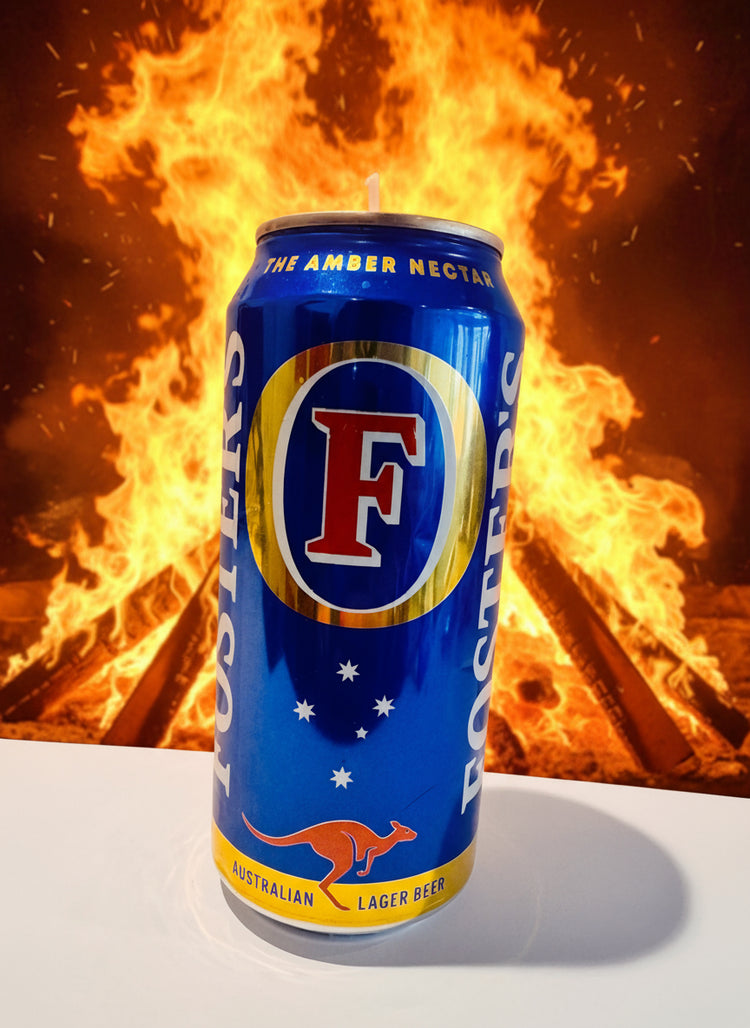 Fosters Australian Lager beer can candle