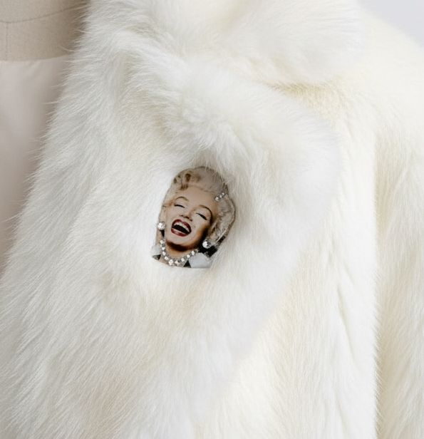 Marilyn Monroe pretty diamante brooch