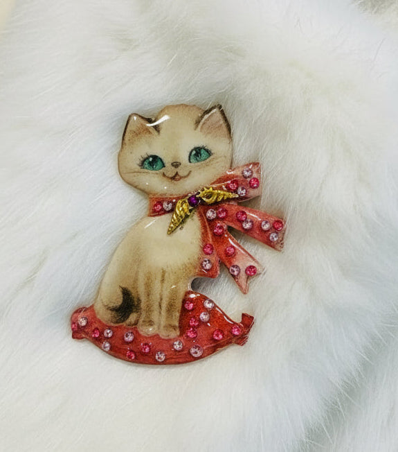 retro cat cute pin