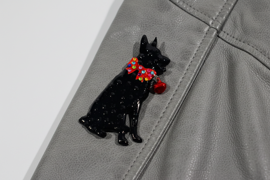 German Shepherd brooch.