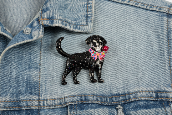 Labrador/Golden Retriever. Handmade pretty dog brooch