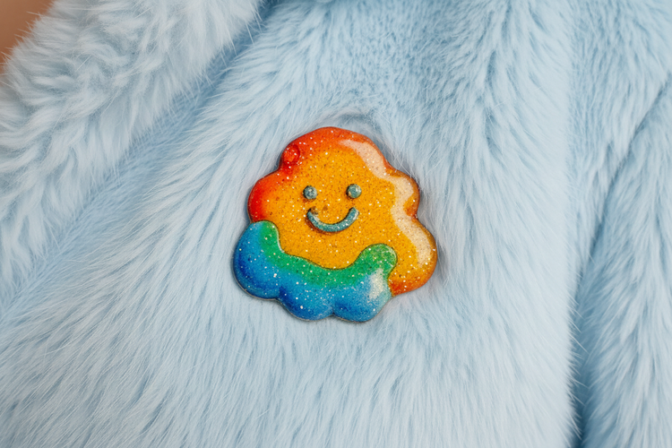 Small Positive Gift - positivity Gift. enamel handmade pin
