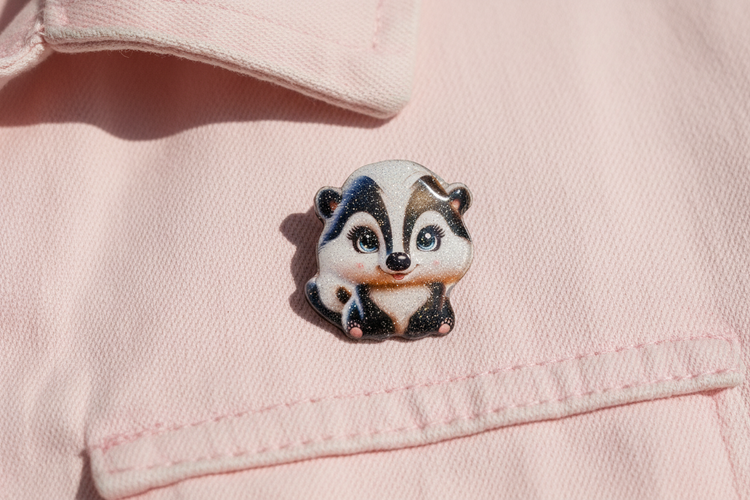 sweet little panda pin handmade
