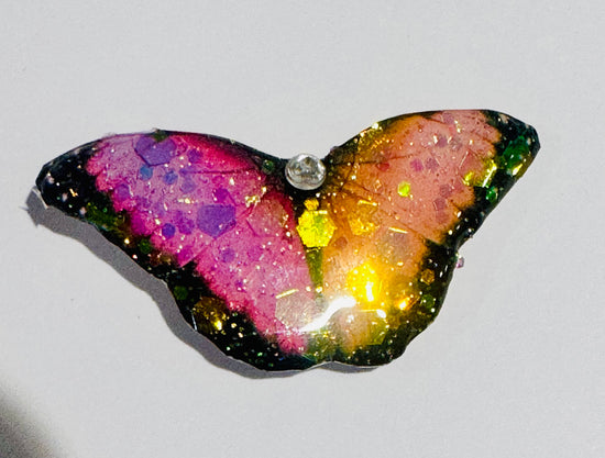 Butterfly handmade pin. If nothing ever changed, there'd be no butterflies