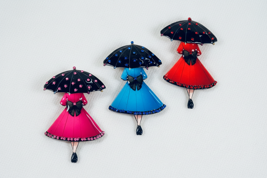 Umbrella  Statement brooch