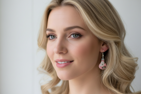 Funky  jewellery Retro Cat on a telephone earrings