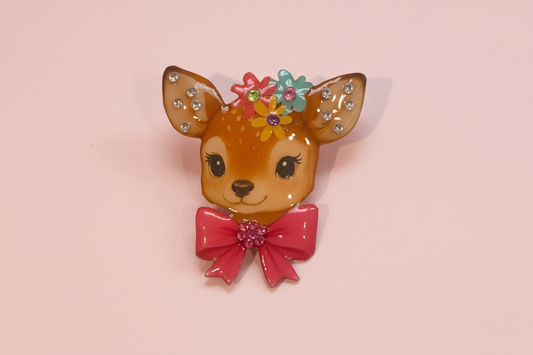 pretty deer brooch - retro deer brooch - summertime