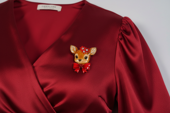 red deer  handmade beautiful brooch