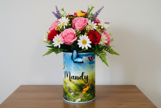 Personalised Upcycled Tin Can Pot 
